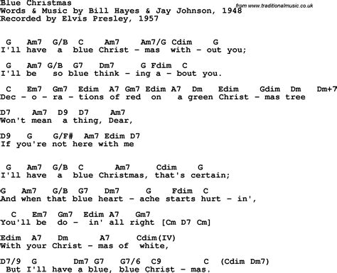 blue christmas chords in g